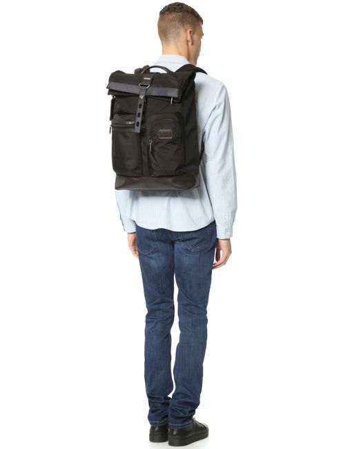 Tumi Alpha Bravo Luke Roll Top Backpack in Gray for Men | Lyst