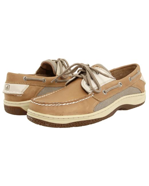 sperry men's billfish 3 eye boat shoe tan beige