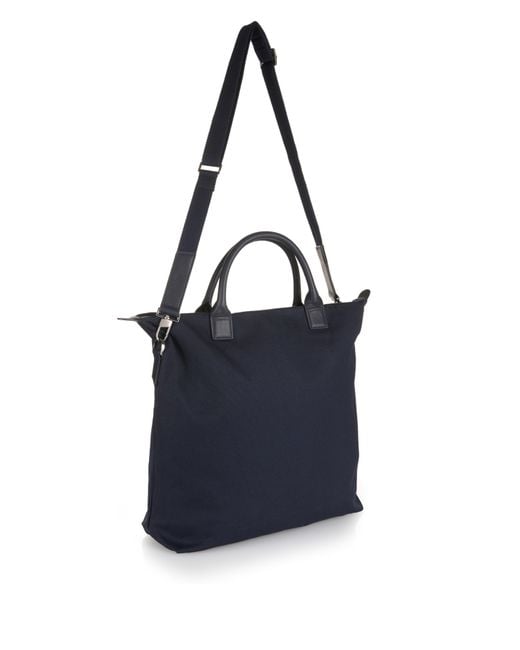 O'Hare Leather-Trimmed Organic Cotton-Canvas Tote Bag