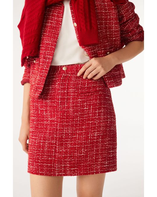 Ba&sh Red Skirt Diluna