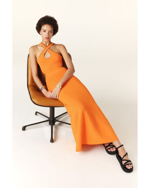 Ba&sh Orange Dress Oaissa
