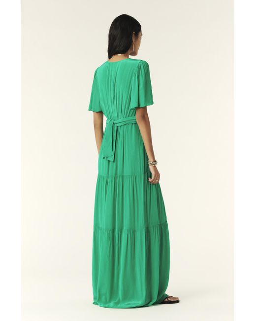 Ba&sh Green Dress Natalia