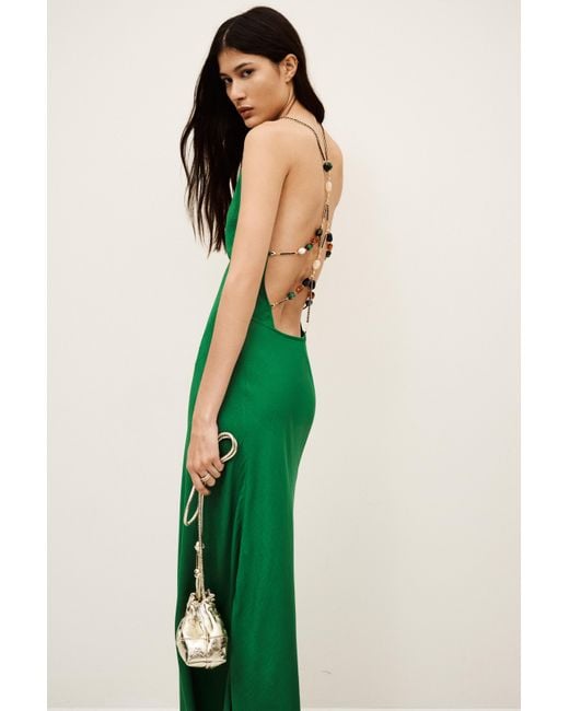 Ba&sh Green Dress Hany