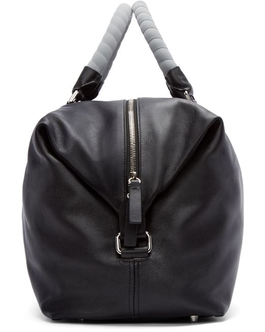 Jil Sander Black Leather Duffle Bag for Men | Lyst