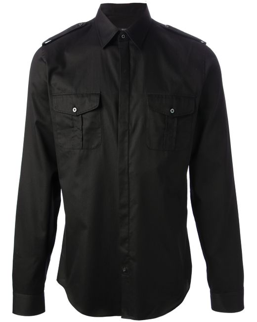 Gucci Black Military Style Shirt for men