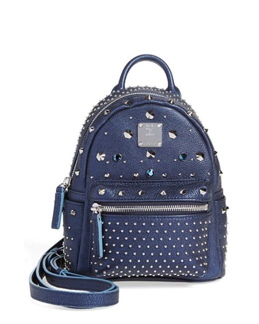 Mcm &#39;x Mini Bebe Boo&#39; Backpack in Blue (METALLIC NAVY) | Lyst