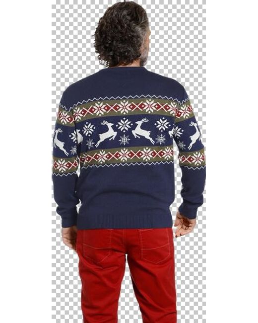 Jan Vanderstorm Pullover Tore in Blue für Herren