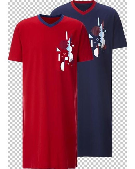 Babista Doppelpack Nachthemd Vierto in Red für Herren