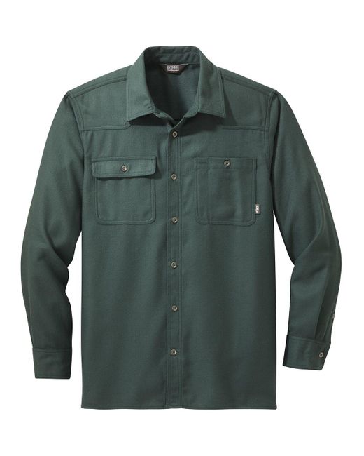 Outdoor Research Green Feedback Flannel Shirt for men