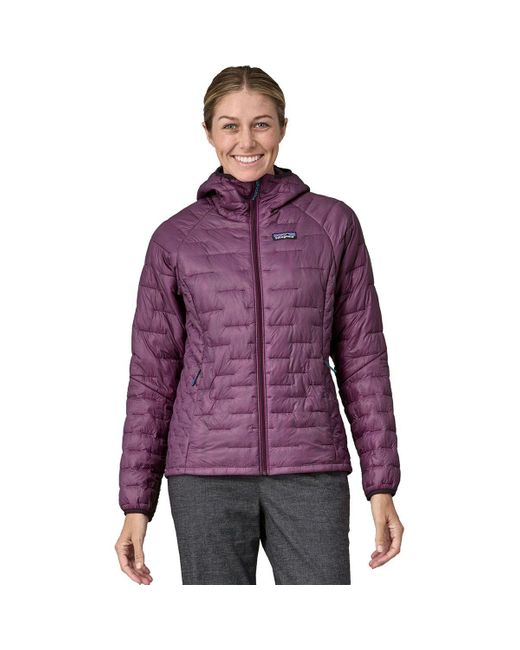 Patagonia Purple Micro Puff Hooded Insulated Jacket