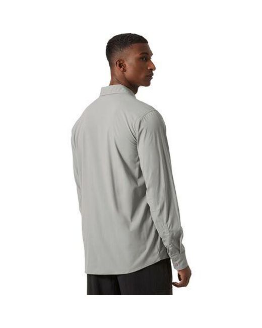 Helly Hansen Gray Tofino Solen Long-Sleeve Shirt for men