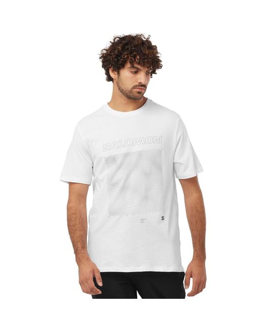 Salomon White Graphic T-Shirt for men