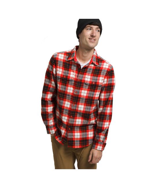 The North Face Red Arroyo Flannel Shirt for men