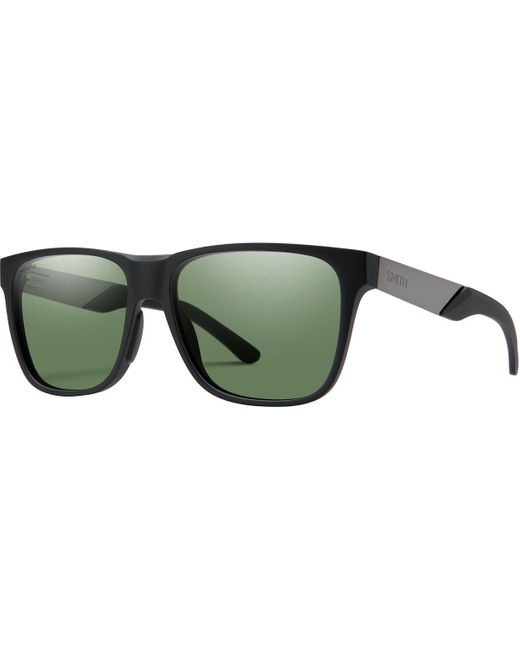 Smith Green Lowdown Steel Chromapop Polarized Sunglasses Matte Ruthenium Frame