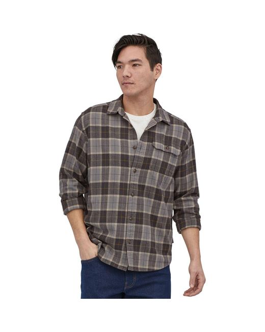 Patagonia Blue Long-sleeve Cotton In Conversion Fjord Flannel Shirt for men