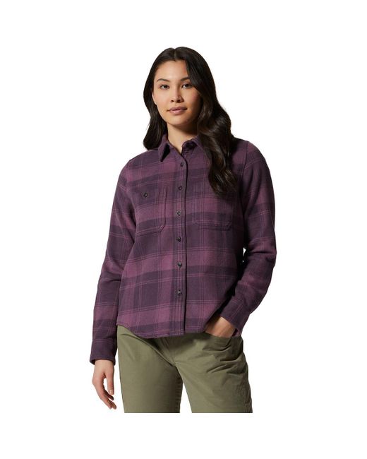 Mountain Hardwear Purple Plusher Long-Sleeve Shirt