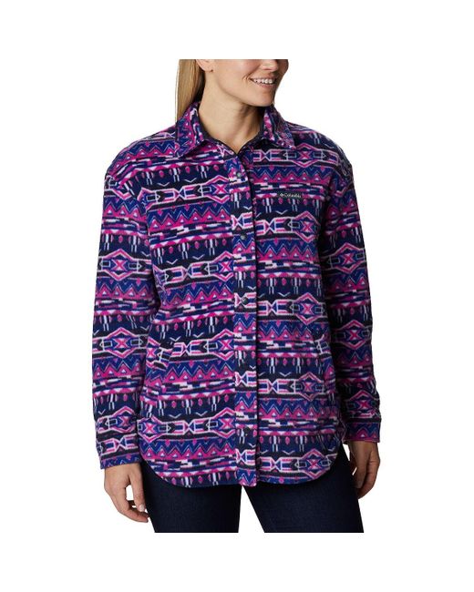 Columbia Purple Benton Springs Shirt Jacket