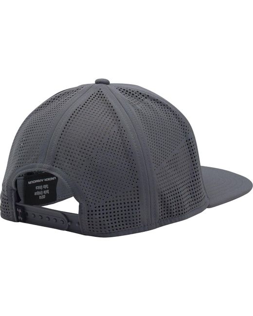 Under Armour Supervent Flat Brim Snapback Hat in Black for Men | Lyst