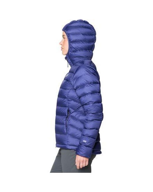 Mountain Hardwear Blue Tiberondack Down Hoodie