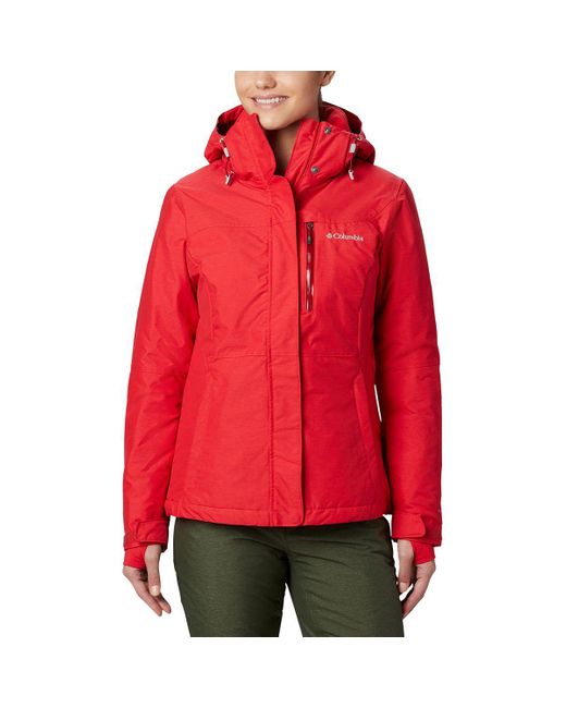 Columbia Red Alpine Action Omni-heat Hooded Jacket