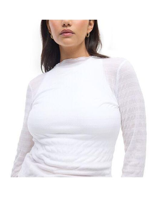 Halfdays White Ynes Performance Long-Sleeve Top