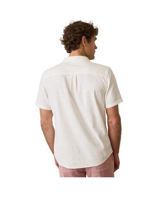 Marine Layer White Selvage Stretch Short-Sleeve Shirt
