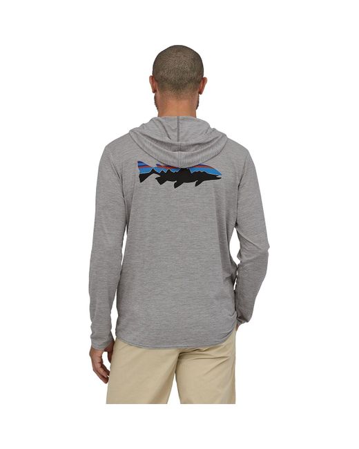 Patagonia Blue Cap Cool Daily Graphic Relaxed Hoody Shirt