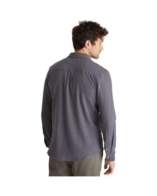 Marine Layer Gray Solid Gd Stretch Selvage Long-Sleeve Shirt