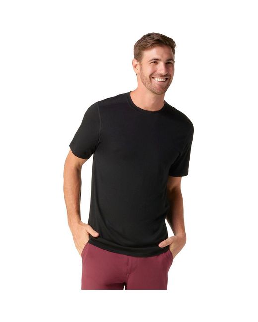 Smartwool Black Merino Short-Sleeve T-Shirt for men