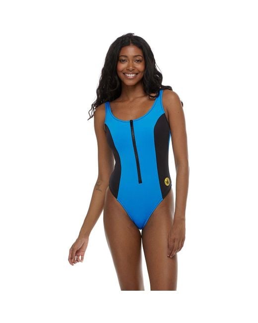 Body Glove Blue 80s Throwback Time After Time One-piece Swimsuit