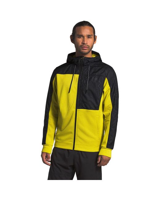 The North Face Yellow Essential Fleece Full-zip Hoodie for men