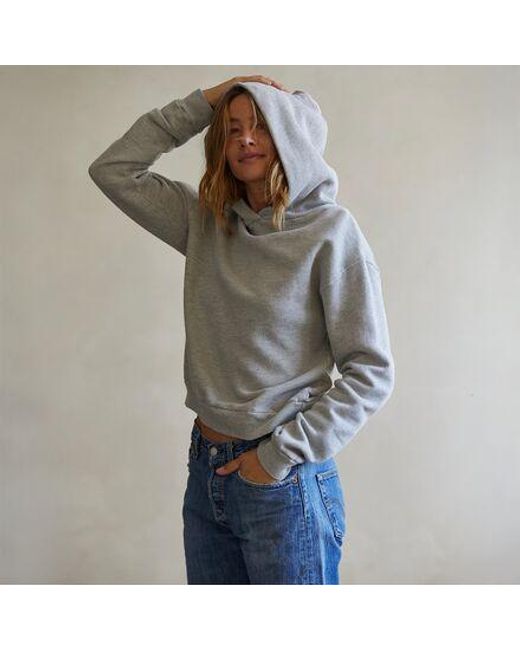 PERFECTWHITETEE Gray Heart Fleece Pullover Hoodie