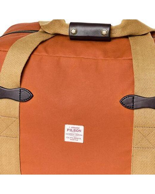 Filson Brown Tin Cloth Medium Duffle Bag