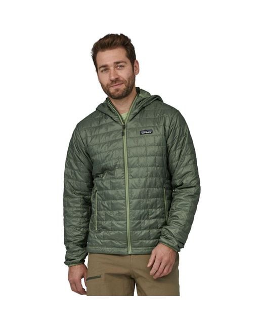 Patagonia Nano Puff Hooded Insulated Jacket in Green for Men Lyst