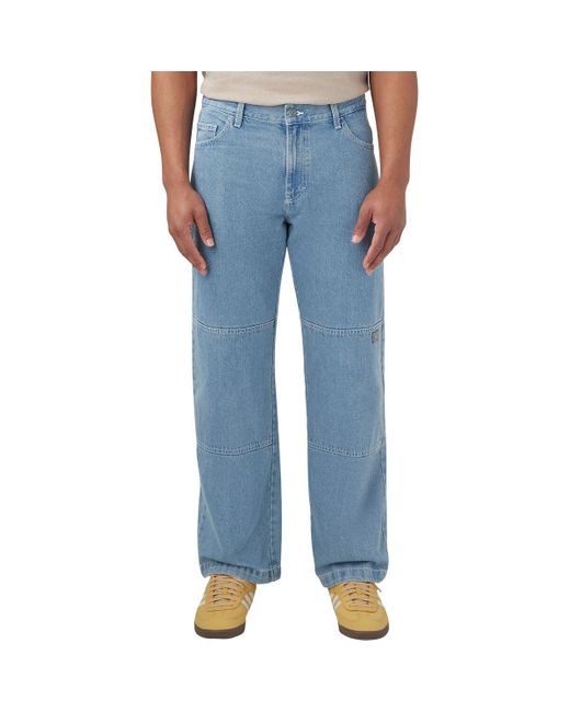 Dickies Blue Loose Fit Double Knee Denim Pant