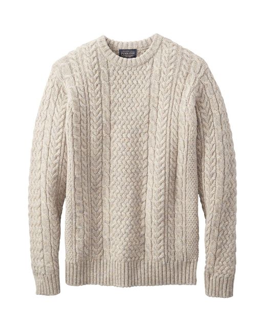 Pendleton White Shetland Fisherman Sweater
