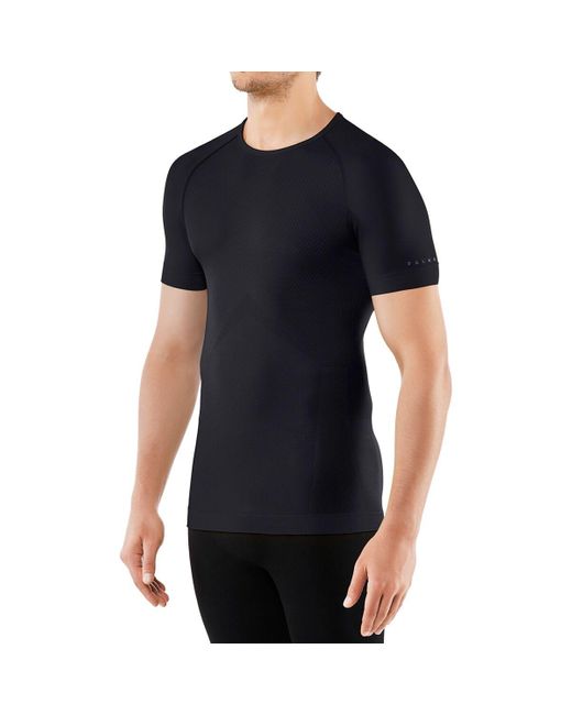 Falke Black Cool Short-Sleeve T-Shirt for men