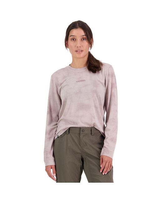 Mons Royale Brown Icon Relaxed Long-Sleeve Garment Dyed Top