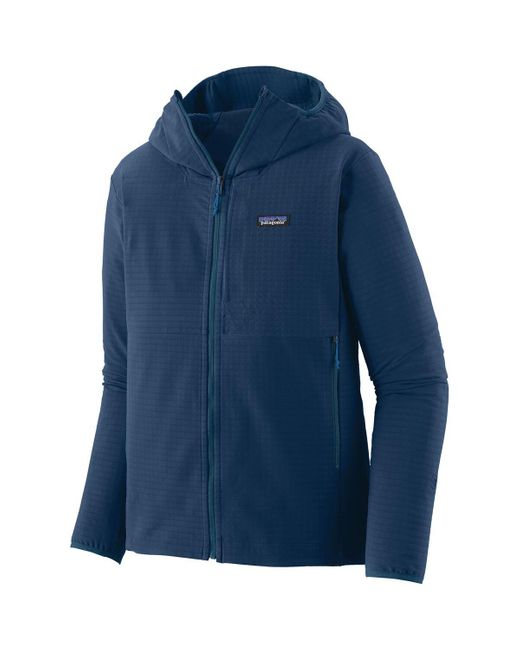 Patagonia Blue R1 Techface Hooded Fleece Jacket