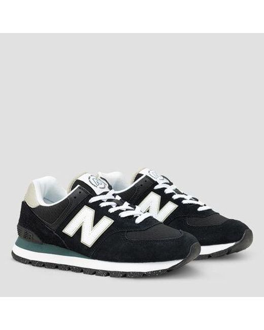New Balance Black 574 Rugged Shoe