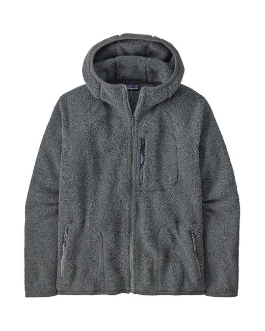 Patagonia Gray Reclaimed Fleece Hooded Jacket