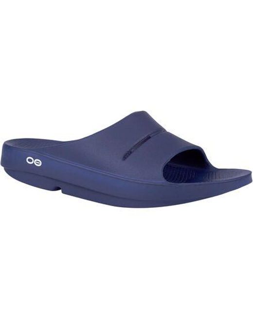 OOFOS Blue Ooahh Slide Sandal for men