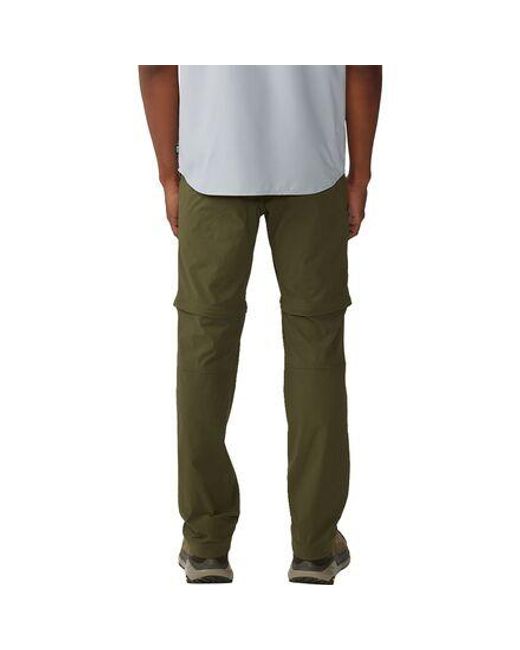 Mountain Hardwear Green Basin Trek Convertible Pant for men