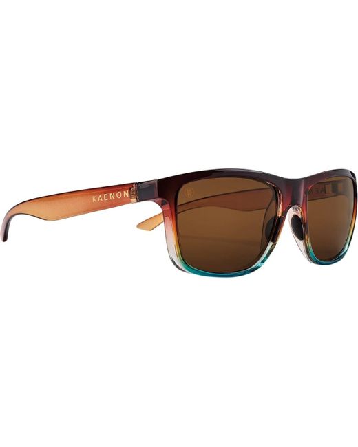 Kaenon Brown Rockaway Polarized Sunglasses Tobacco Denim/ 12
