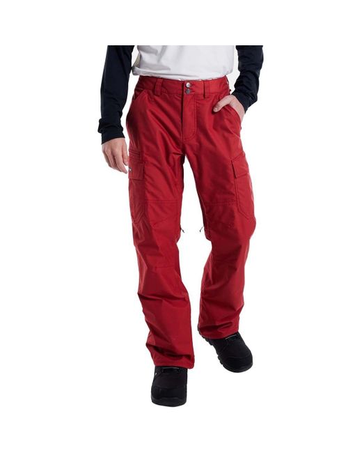 Burton Red Cargo Pant for men