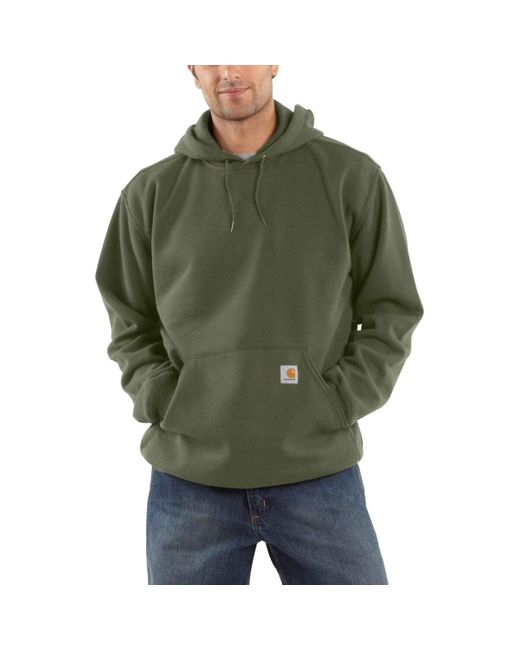 Carhartt Green Midweight Pullover Hooded Sweatshirt for men