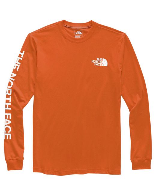 The North Face Orange Brand Proud Cotton Long-sleeve T-shirt for men