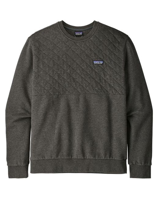 Patagonia Gray Organic Cotton Quilt Crew-neck Sweatshirt for men