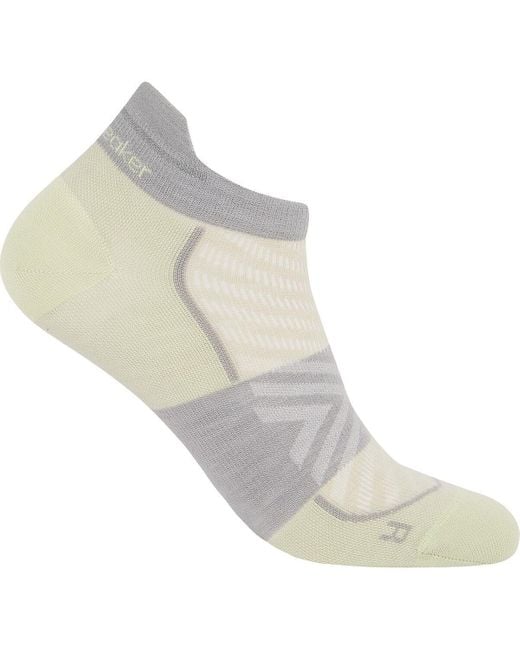 Icebreaker Gray Merino Run+ Ultralight Micro Sock