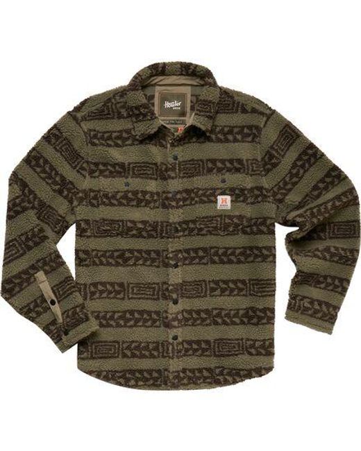Howler Brothers Green Allegheny Fleece Overshirt